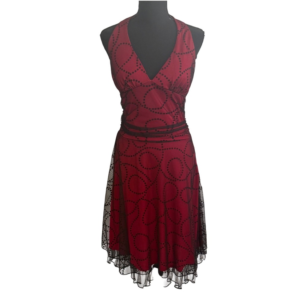 Vintage Ruby Rox Womens Whimsigoth Y2K Babydoll Midi Dress M Pinup Vamp Goth